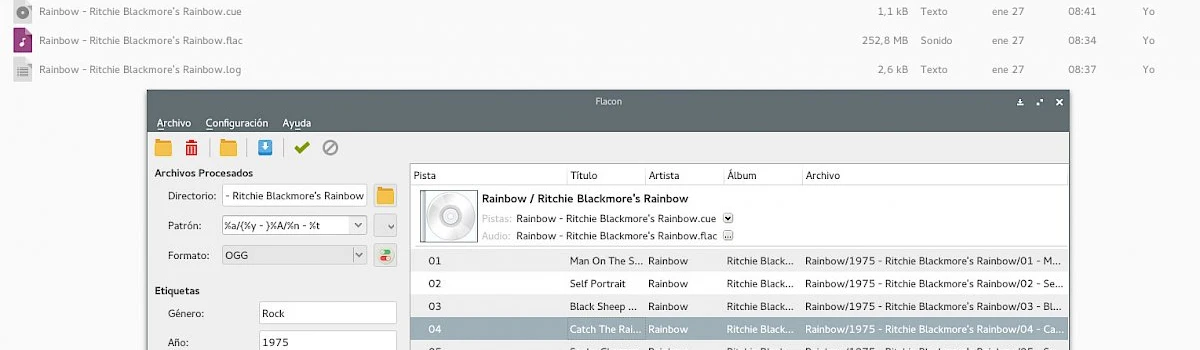 Como separar un archivo FLAC y convertirlo a otro códec de audio
